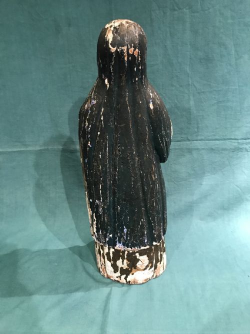 18TH CENTURY CARVED WOOD FIGURE - ADDITIONAL PHOTO 6