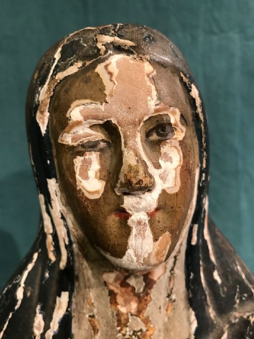 18TH CENTURY CARVED WOOD FIGURE - ADDITIONAL PHOTO 8