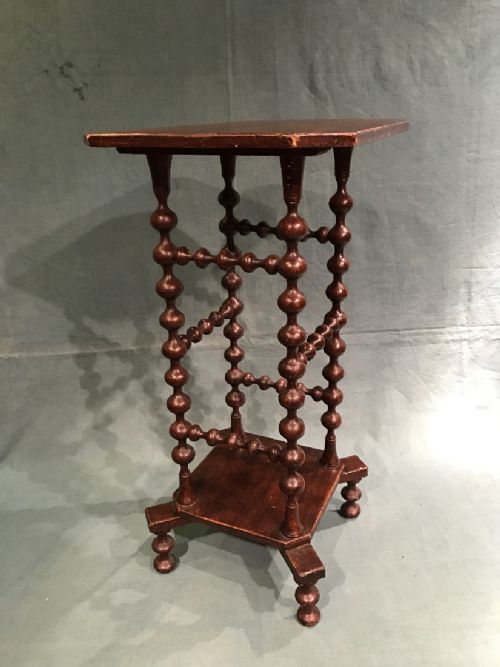 bobbin side table - CATEGORY: ANTIQUE TABLES - DATED 19TH CENTURY
