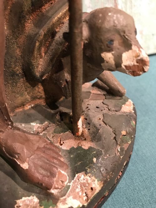 18TH CENTURY CARVED WOOD STATUE - ADDITIONAL PHOTO 11