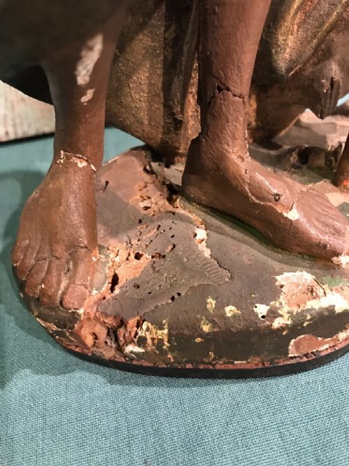 18TH CENTURY CARVED WOOD STATUE - ADDITIONAL PHOTO 12