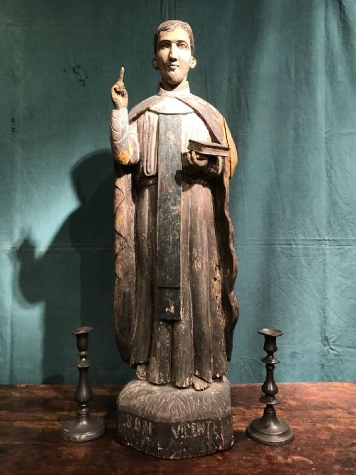 antique large wooden statue - CATEGORY: ANTIQUE MISCELLANEOUS - DATED 19TH CENTURY