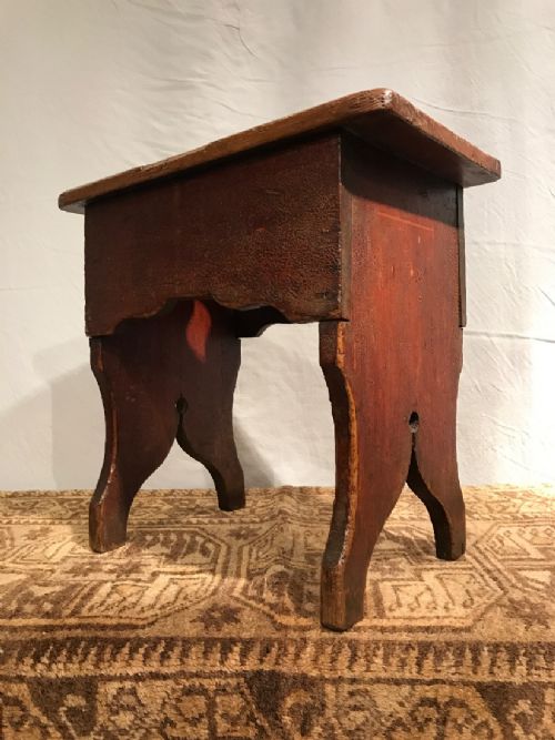 antique boarded stool - CATEGORY: ANTIQUE STOOLS - DATED 19TH CENTURY