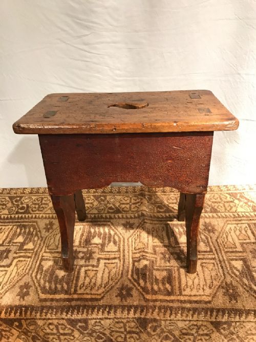 ANTIQUE BOARDED STOOL - ADDITIONAL PHOTO 2