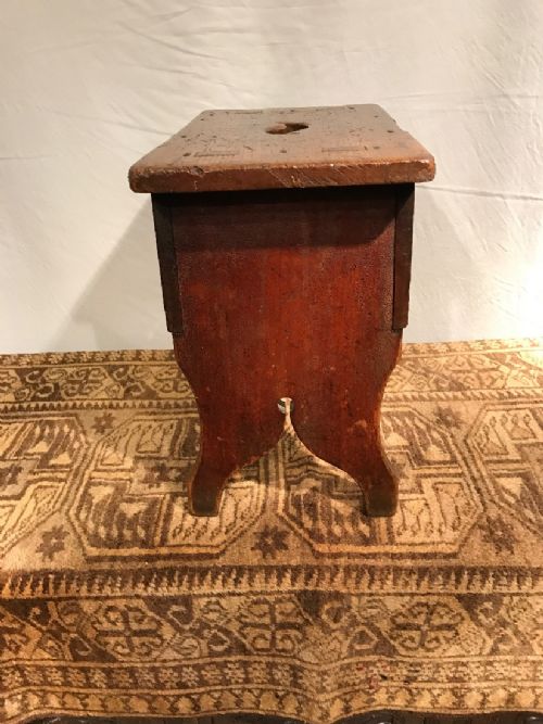 ANTIQUE BOARDED STOOL - ADDITIONAL PHOTO 3