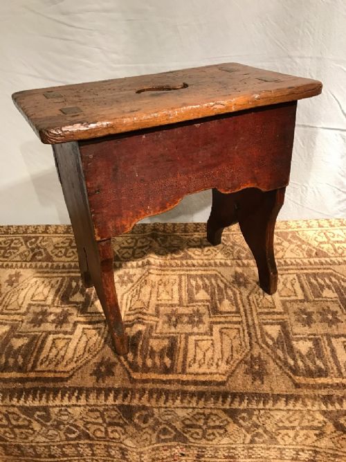 ANTIQUE BOARDED STOOL - ADDITIONAL PHOTO 12
