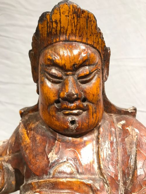 ANTIQUE CHINESE DEITY STATUE - ADDITIONAL PHOTO 2