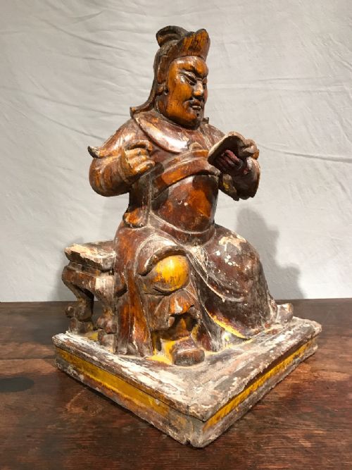 ANTIQUE CHINESE DEITY STATUE - ADDITIONAL PHOTO 4