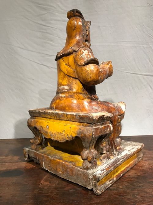 ANTIQUE CHINESE DEITY STATUE - ADDITIONAL PHOTO 6