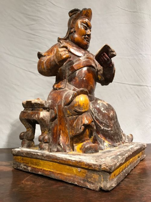 ANTIQUE CHINESE DEITY STATUE - ADDITIONAL PHOTO 7