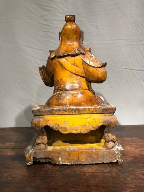 ANTIQUE CHINESE DEITY STATUE - ADDITIONAL PHOTO 8