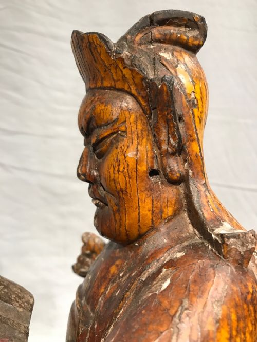ANTIQUE CHINESE DEITY STATUE - ADDITIONAL PHOTO 10