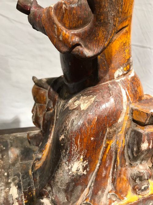 ANTIQUE CHINESE DEITY STATUE - ADDITIONAL PHOTO 11