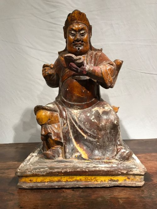 ANTIQUE CHINESE DEITY STATUE - ADDITIONAL PHOTO 12