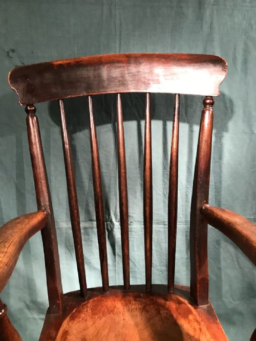 ANTIQUE COUNTRYWINDSOR ARMCHAIR - ADDITIONAL PHOTO 4