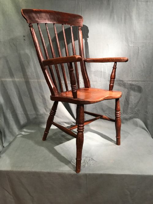 ANTIQUE COUNTRYWINDSOR ARMCHAIR - ADDITIONAL PHOTO 5