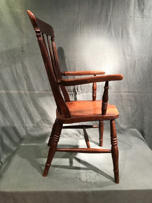 ANTIQUE COUNTRYWINDSOR ARMCHAIR - ADDITIONAL PHOTO 6