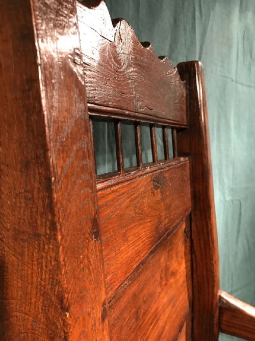 EARLY OAK BOX CHAIR - ADDITIONAL PHOTO 8