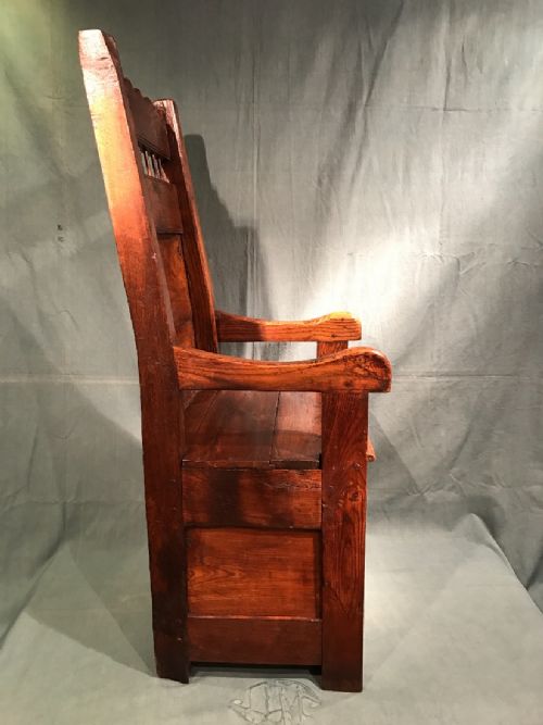 EARLY OAK BOX CHAIR - ADDITIONAL PHOTO 9