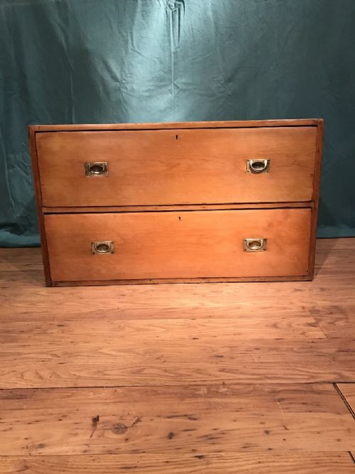 ANTIQUE CAMPAIGN CHEST OF DRAWERS - ADDITIONAL PHOTO 3