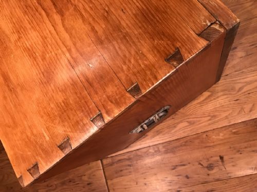 ANTIQUE CAMPAIGN CHEST OF DRAWERS - ADDITIONAL PHOTO 7