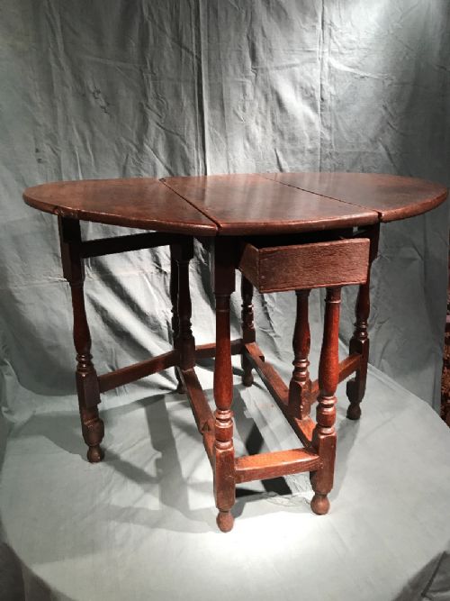 ANTIQUE OAK GATELEG TABLE - ADDITIONAL PHOTO 4