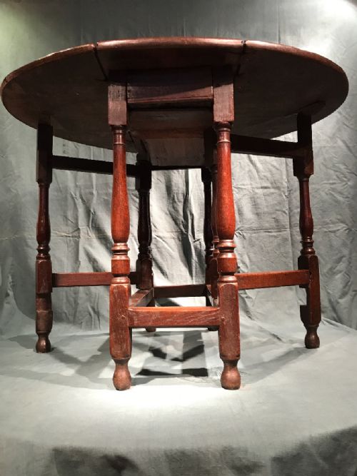 ANTIQUE OAK GATELEG TABLE - ADDITIONAL PHOTO 10