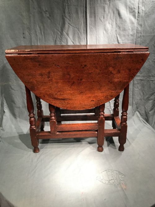 ANTIQUE OAK GATELEG TABLE - ADDITIONAL PHOTO 11