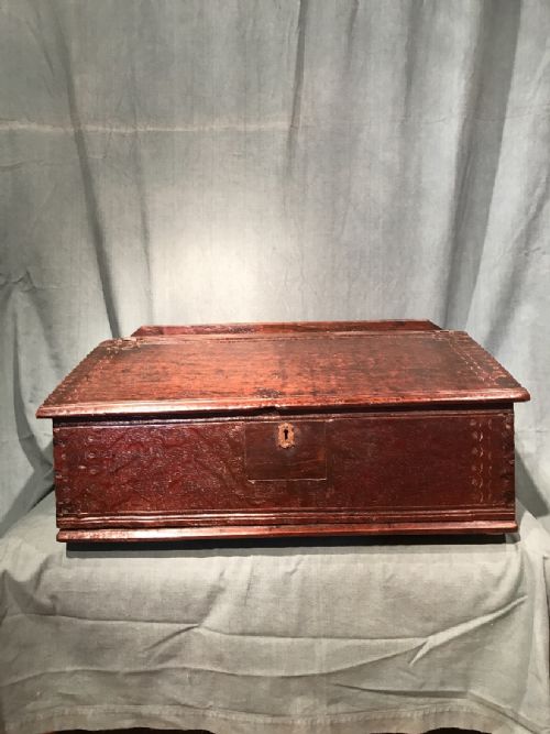 ANTIQUE OAK TABLE BOX - ADDITIONAL PHOTO 1