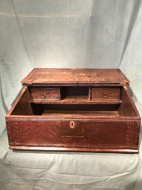 ANTIQUE OAK TABLE BOX - ADDITIONAL PHOTO 3