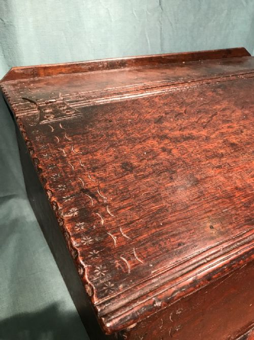 ANTIQUE OAK TABLE BOX - ADDITIONAL PHOTO 4