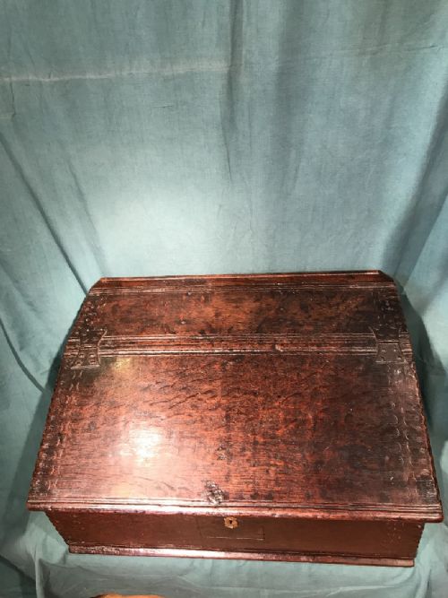 ANTIQUE OAK TABLE BOX - ADDITIONAL PHOTO 5