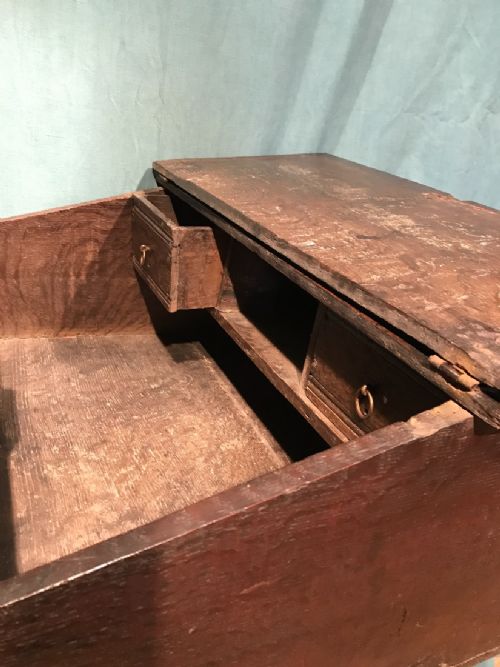 ANTIQUE OAK TABLE BOX - ADDITIONAL PHOTO 13