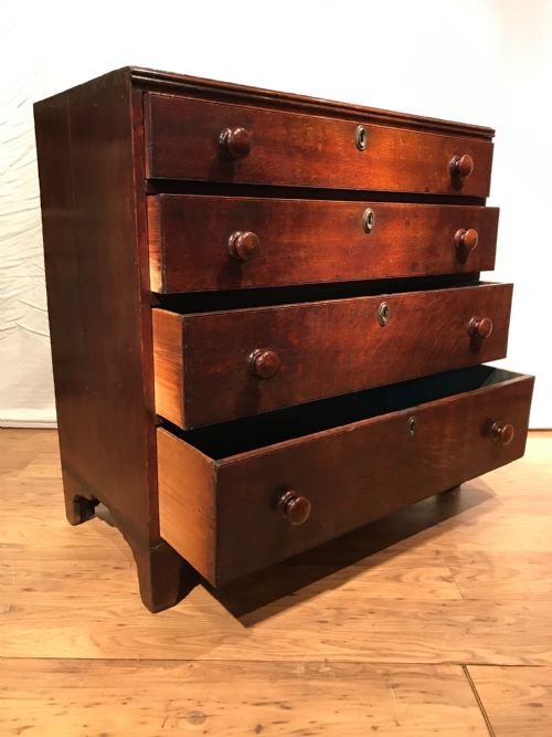 ANTIQUE OAK CHEST OF DRAWERS - ADDITIONAL PHOTO 6