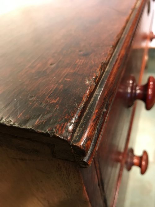 ANTIQUE OAK CHEST OF DRAWERS - ADDITIONAL PHOTO 7