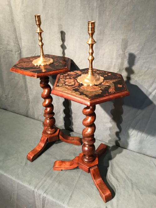 PAIR OF SIDE TABLESCANDLESTANDS - ADDITIONAL PHOTO 2