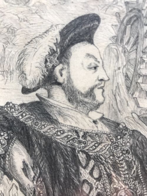 ANTIQUE DRAWING HENRY VIII - ADDITIONAL PHOTO 8