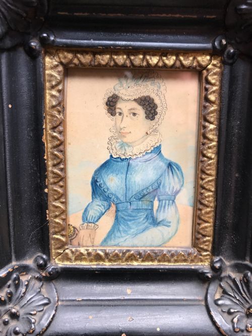 ANTIQUE PORTRAIT WATERCOLOUR - ADDITIONAL PHOTO 1