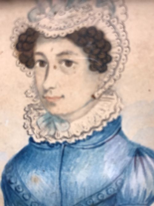 ANTIQUE PORTRAIT WATERCOLOUR - ADDITIONAL PHOTO 2
