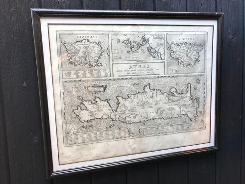 original antique map of crete etc - CATEGORY: ANTIQUE MISCELLANEOUS - DATED 17TH CENTURY