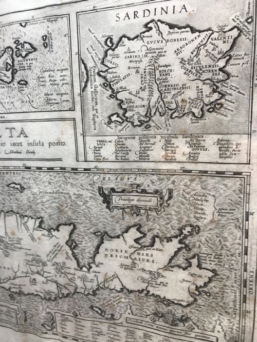 ORIGINAL ANTIQUE MAP OF CRETE ETC - ADDITIONAL PHOTO 1