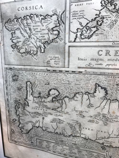 ORIGINAL ANTIQUE MAP OF CRETE ETC - ADDITIONAL PHOTO 3