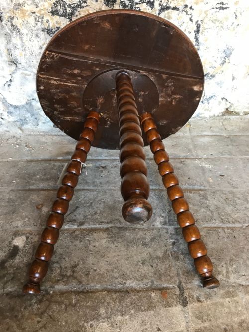 ANTIQUE CRICKET SIDE TABLE - ADDITIONAL PHOTO 6