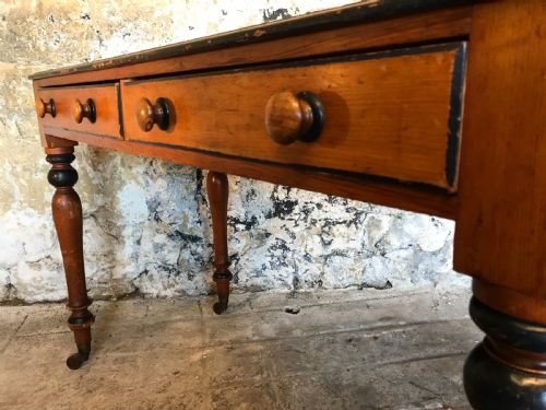 ANTIQUE PINE TABLEDESK - ADDITIONAL PHOTO 5