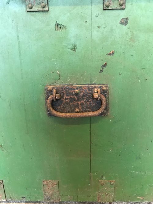 MILITARY CAMPAIGN PAINTED CHEST CUPBOARD - ADDITIONAL PHOTO 10