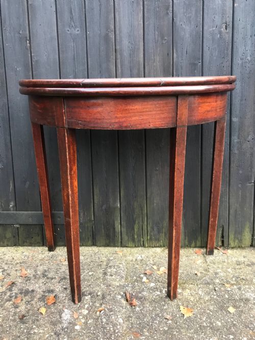 georgian mahogany cardtea table - CATEGORY: ANTIQUE TABLES - DATED 19TH CENTURY