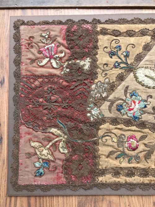 ANTIQUE EMBROIDED TEXTILE - ADDITIONAL PHOTO 1