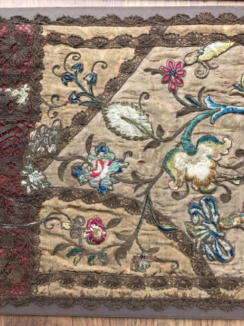 ANTIQUE EMBROIDED TEXTILE - ADDITIONAL PHOTO 3