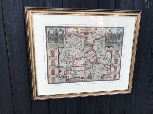 john speed original map of surrey - CATEGORY: ANTIQUE MISCELLANEOUS - DATED 17TH CENTURY
