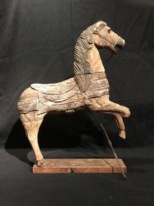 antique wooden horse - CATEGORY: ANTIQUE MISCELLANEOUS - DATED 19TH CENTURY